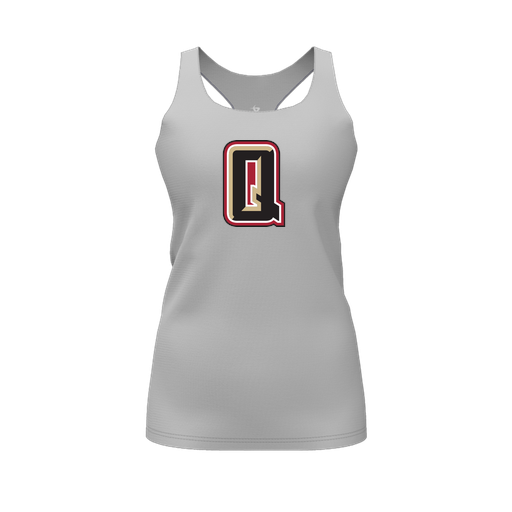 [CUS-DFW-RCBK-PER-GRY-FYS-LOGO2] Racerback Tank Top (Female Youth S, Gray, Logo 2)