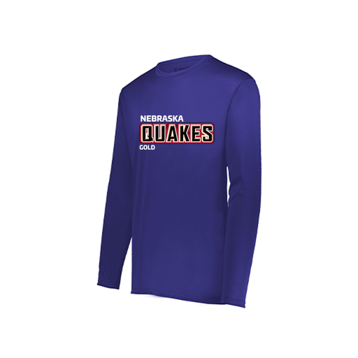[222822.747.XS-LOGO3] Men's LS Smooth Sport Shirt (Adult XS, Purple, Logo 3)