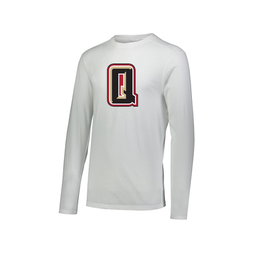 [FTLCUBWH-AXS-LOGO2] Decker Men's Tri-Blend T-Shirt - Long Sleeve (Adult XS, White, Logo 2)