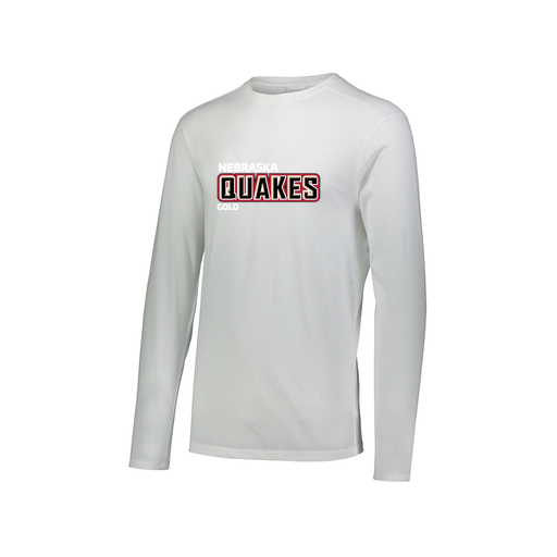 [FTLCUBWH-AXS-LOGO3] Decker Men's Tri-Blend T-Shirt - Long Sleeve (Adult XS, White, Logo 3)