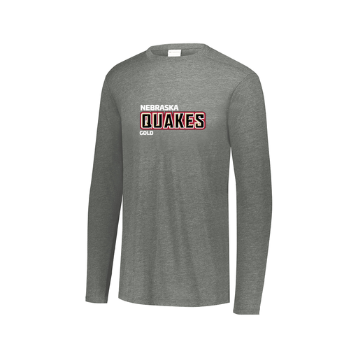 [FTLCUBGY-AXS-LOGO3] Decker Men's Tri-Blend T-Shirt - Long Sleeve (Adult XS, Gray, Logo 3)