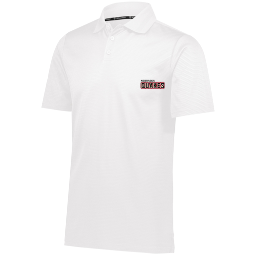 [222568.005.S-LOGO1] Men's Prism Polo (Adult S, White, Logo 1)