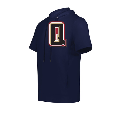 [222605.065.S-LOGO2] YOUTH VENTURA SOFT KNIT SHORT SLEEVE HOODIE (Youth S, Navy, Logo 2)