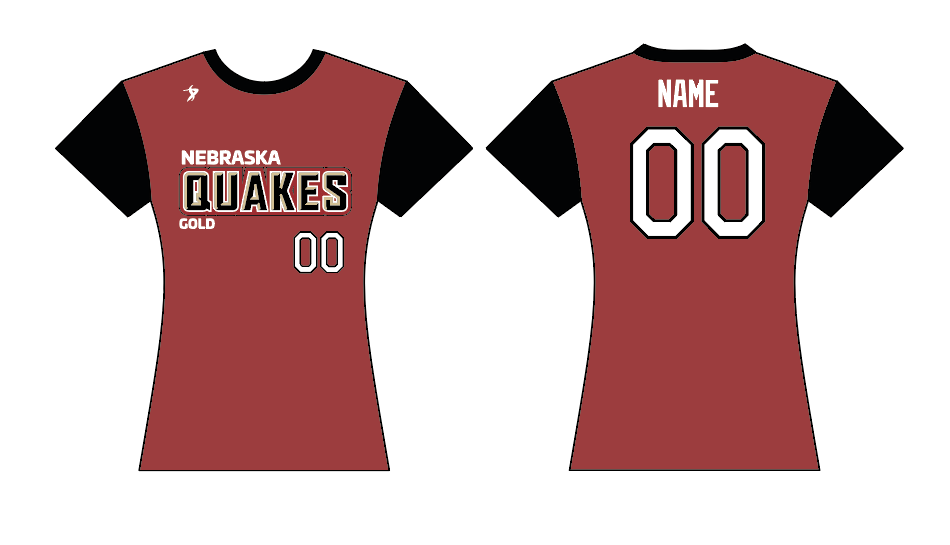 Nebraska Quakes Gold - Beyer - Red Crew Neck